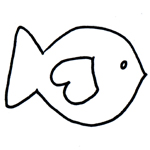 coloriage poisson rouge