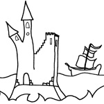 coloriage chateau fort